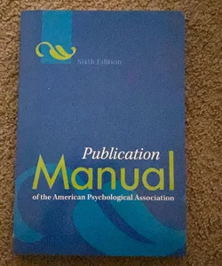 Publication Manual of the American Psychological Association