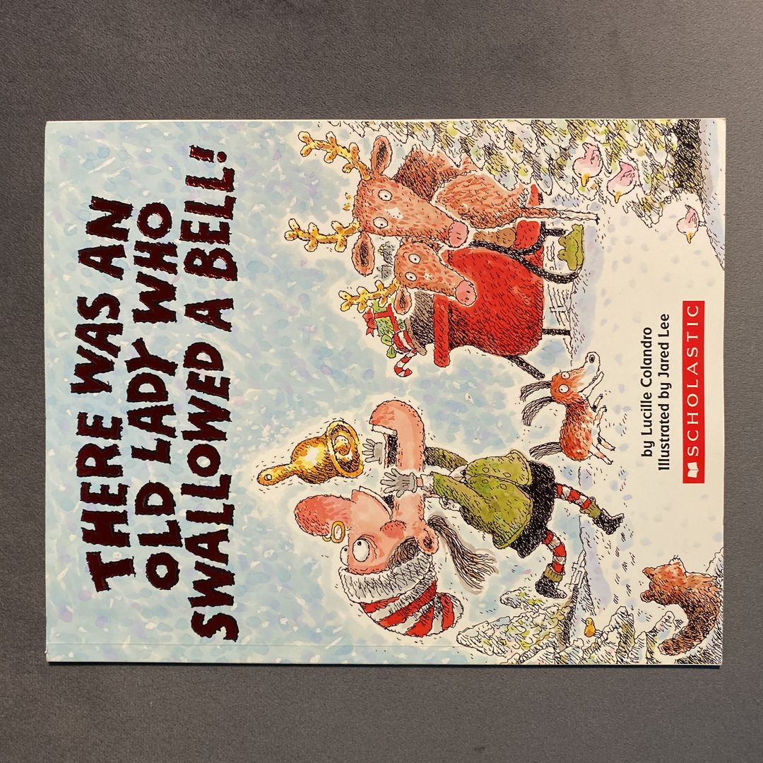 There Was An Old Lady Who Swallowed A Bell! - Children's Board Book By Lucille Colandro - Good Condition