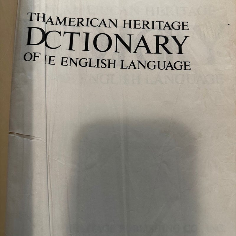 The American Heritage Dictionary of the English 1975 BOOK
