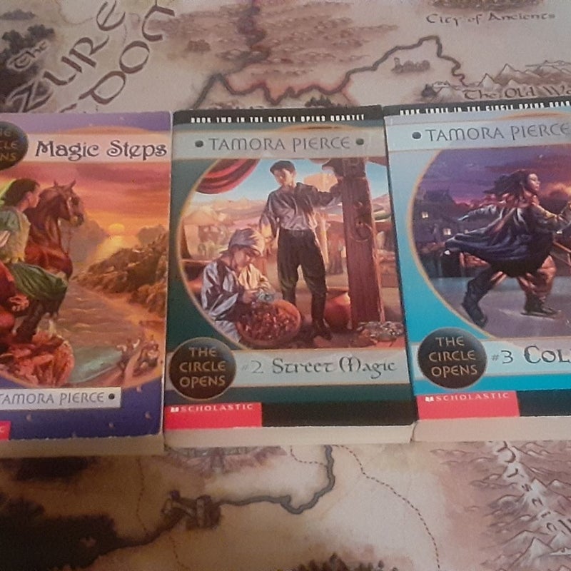 The Circle Opens 3 book lot: Magic Steps, Cold Fire, Street Magic