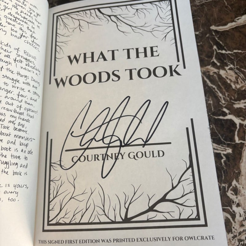 OWLCRATE Exclusive SIGNED What The Woods Took