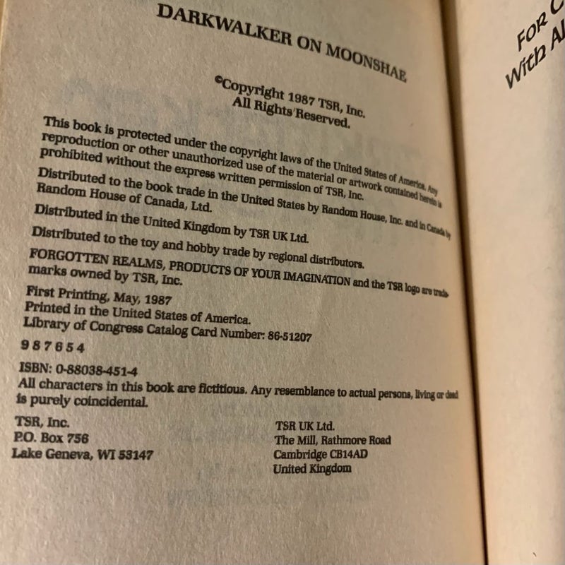 Vintage Forgotten Realms: Complete Finder’s Stone & Moonshae Trilogy Set: Azure Bonds, The Wyvern’s Spur, Song of the Saurials, Darkwalker on Moonshae, Black Wizards, Darkwell