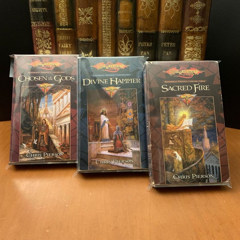 DragonLance: Complete Kingpriest Trilogy Set: Chosen of the Gods, Divine Hammer, Sacred Fire, All First Edition First Printing