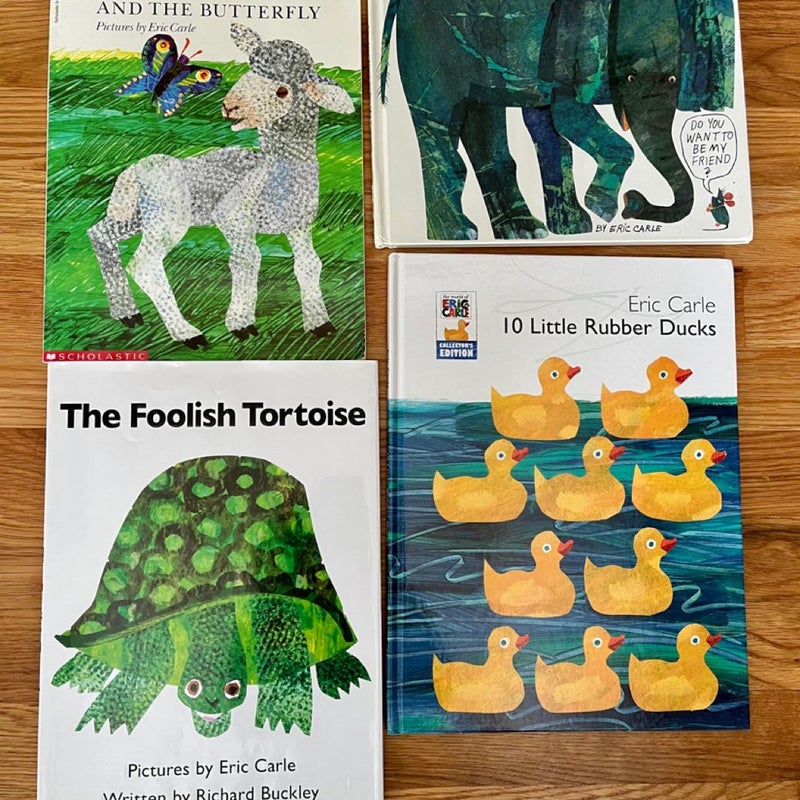 Set Bundle Eric Carle Children’s Picture Books Ducks Tortoise Toddler Preschool