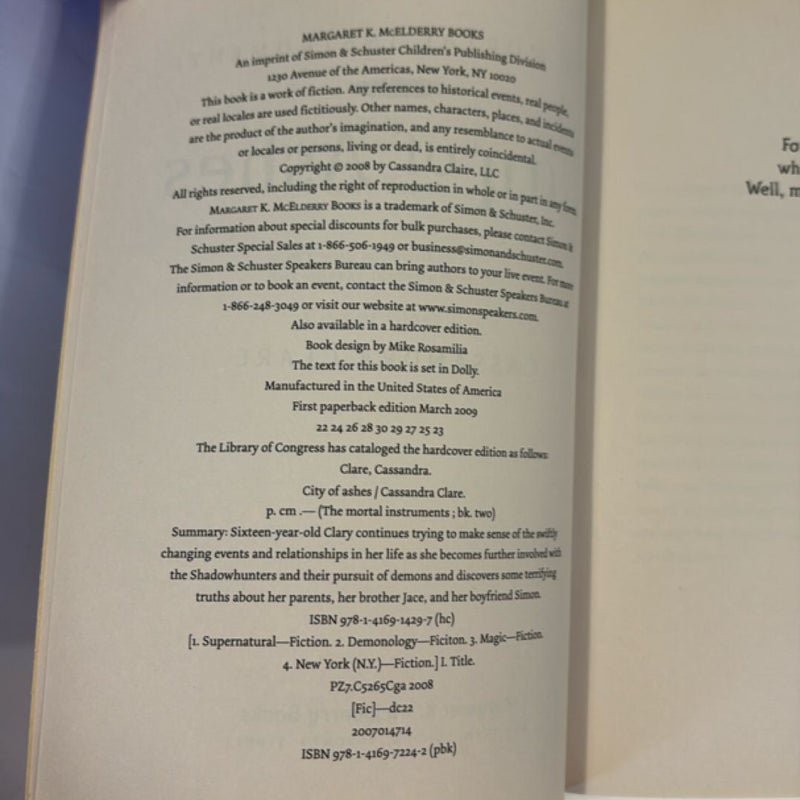 City of Ashes  (1603)