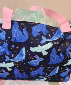 Astrological signs oversized tote