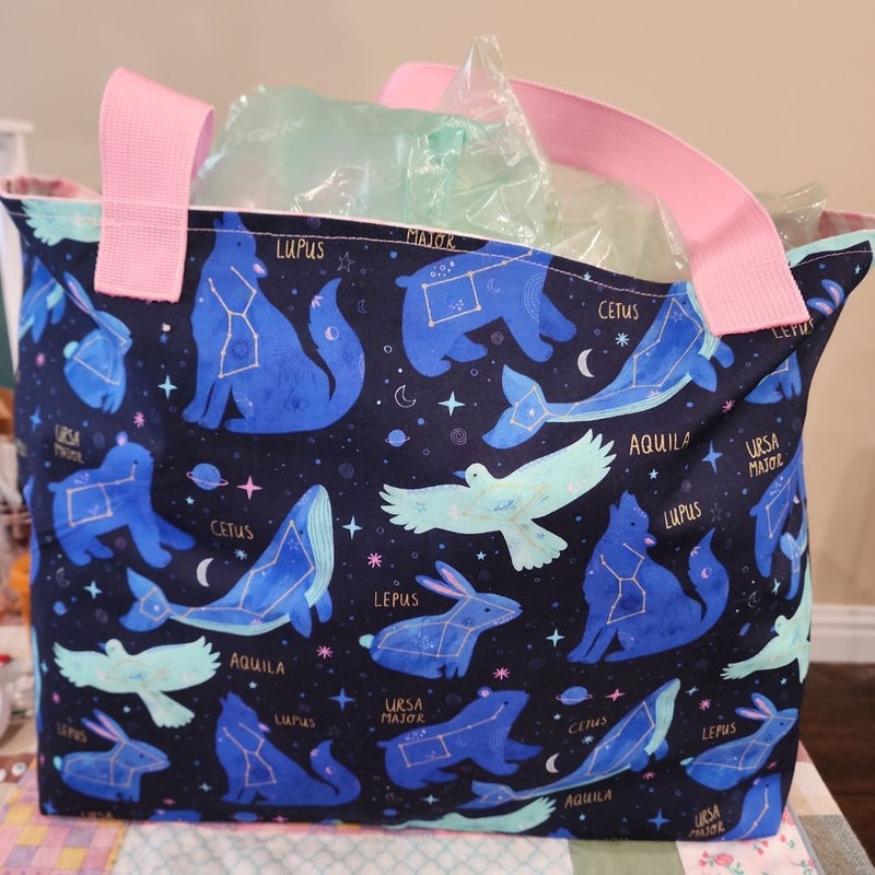 Astrological signs oversized tote