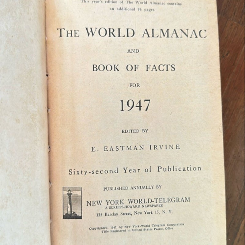 The World Almanac and Book of Facts for 1947