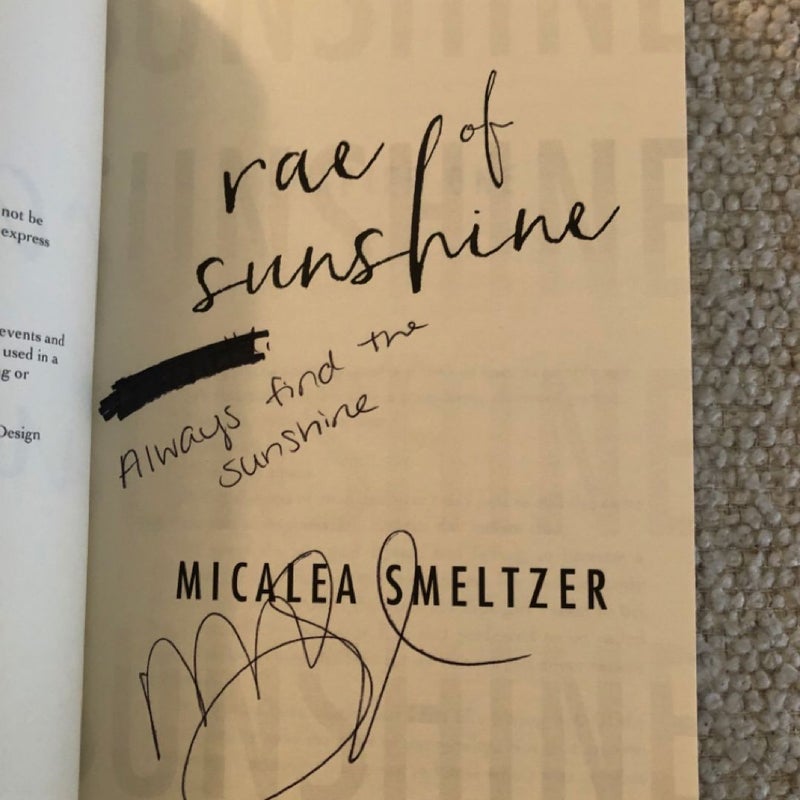 Rae of Sunshine - Signed Copy