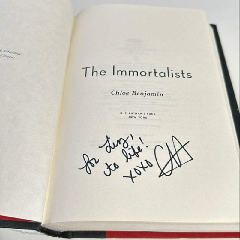 The Immortalists (Signed and Personalized to “Liz”)