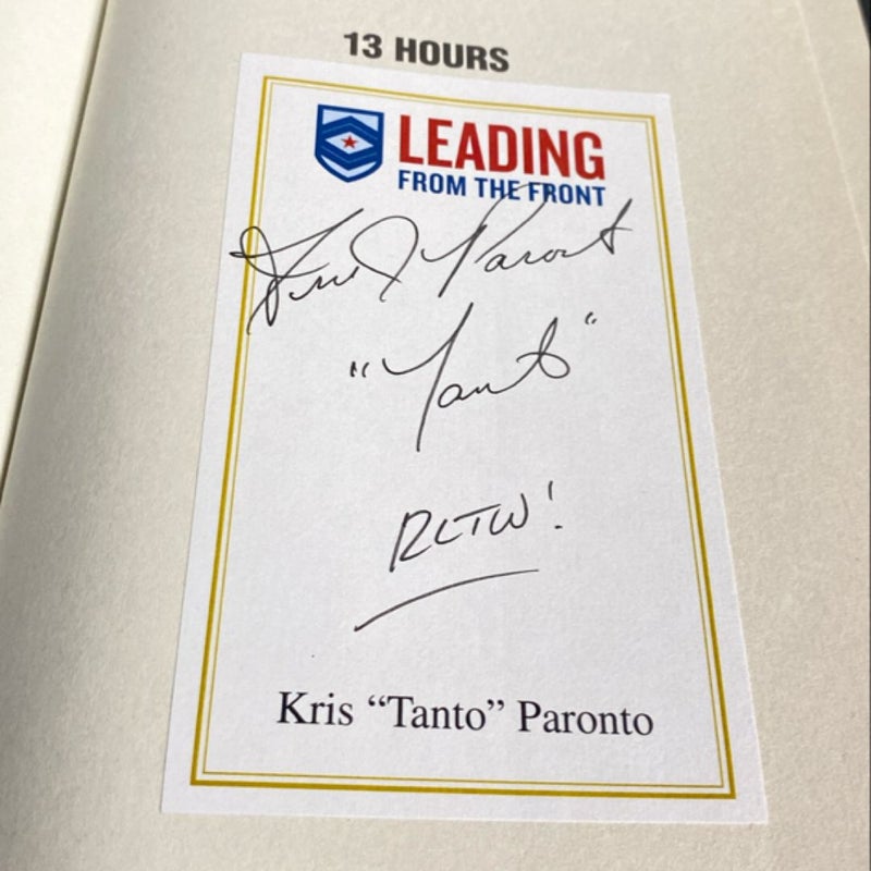 13 Hours (signed by Kris Paronto)