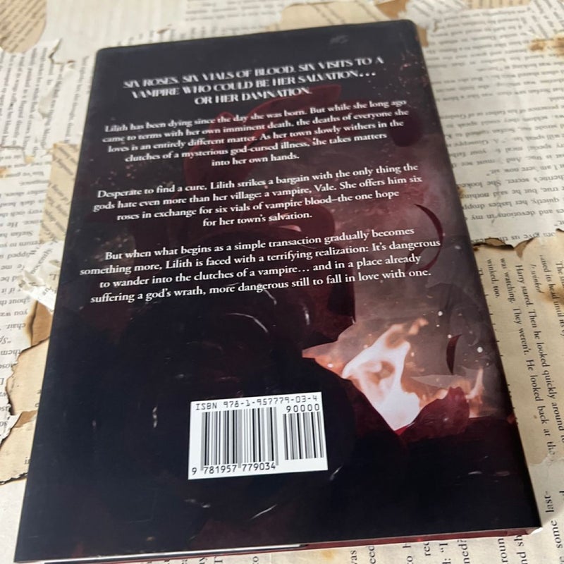 Six Scorched Roses Original Indie OOP Hardcover