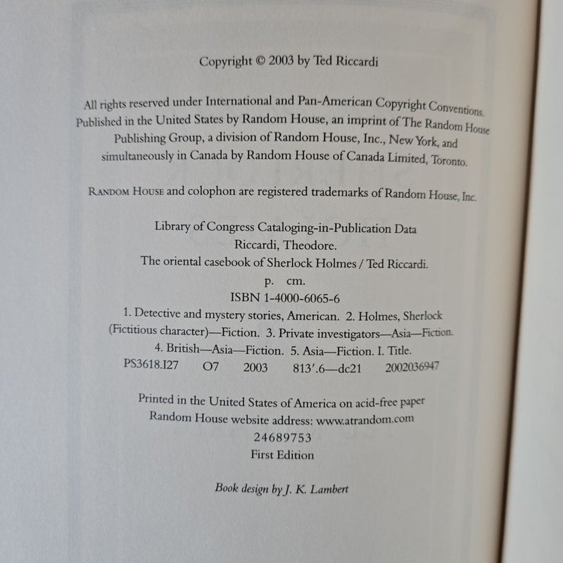 The Oriental Casebook of Sherlock Holmes
