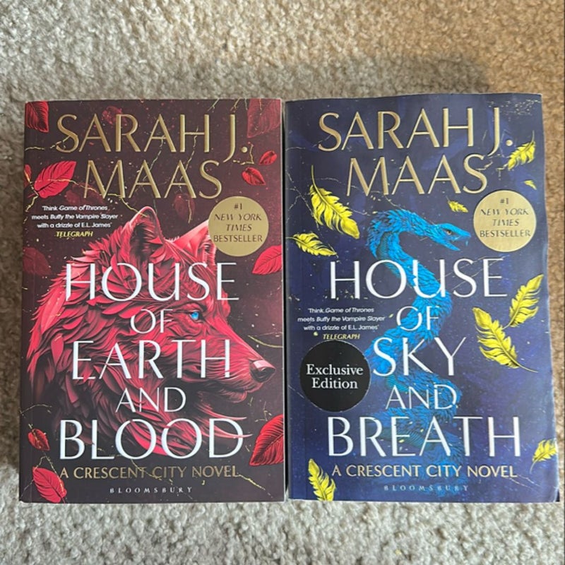 Waterstones House of Earth and Blood & House of Sky and Breath
