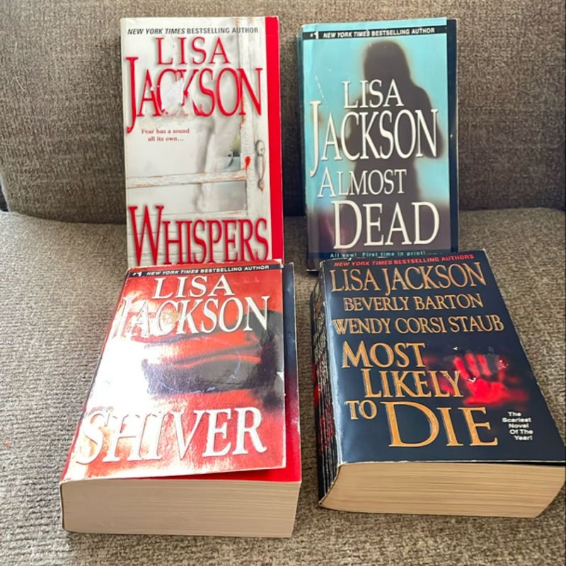 Lot of 4 books by Lisa Jackson. 