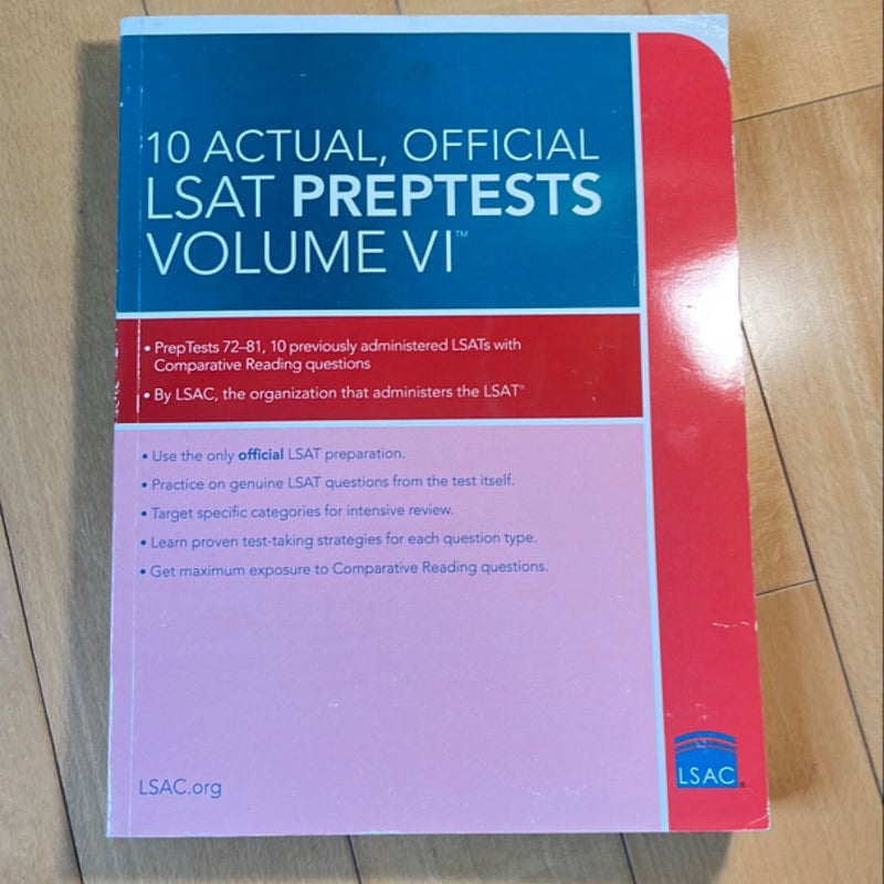 10 Actual, Official LSAT PrepTests Volume VI