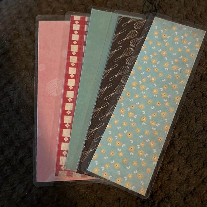 New double sided laminate bookmark cooking