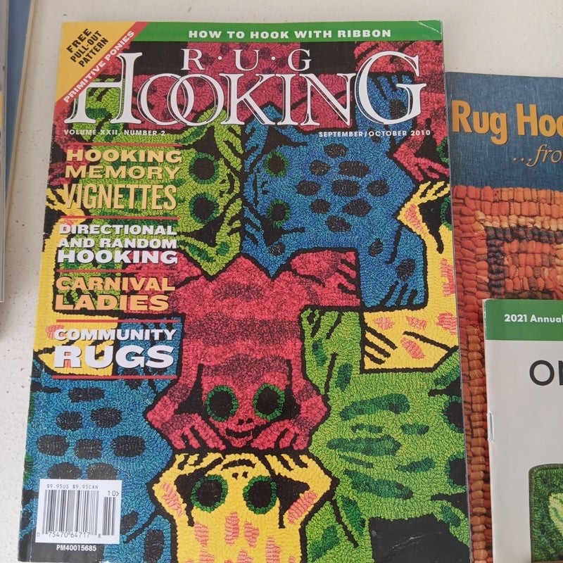 Rug Hooker 6 Book Bundle, Rug Hooking Vintage Magazines