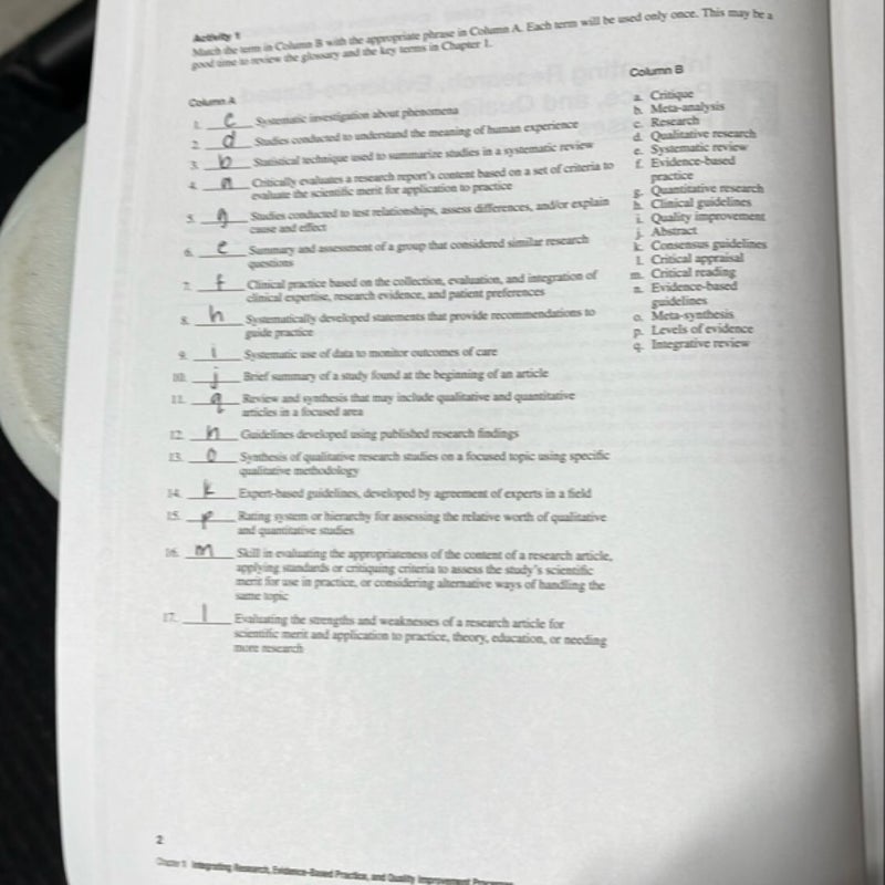 Study Guide for Nursing Research