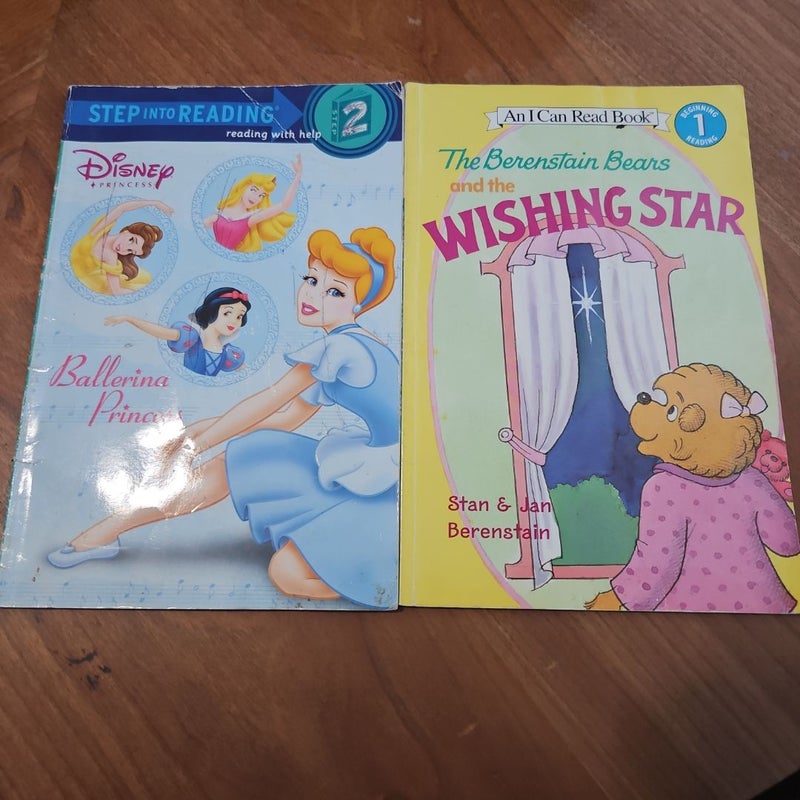 The Berenstain Bears and the Wishing Star, Disney Ballerina Princess Book Lot Childrens Bundle