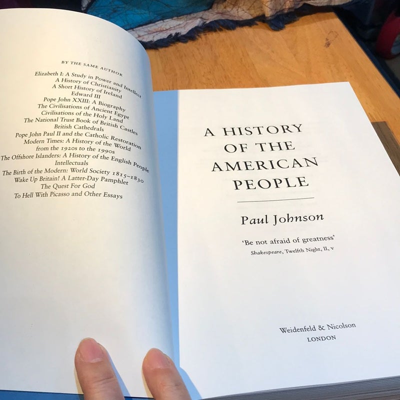  1997 Original ed. * A History of the American People