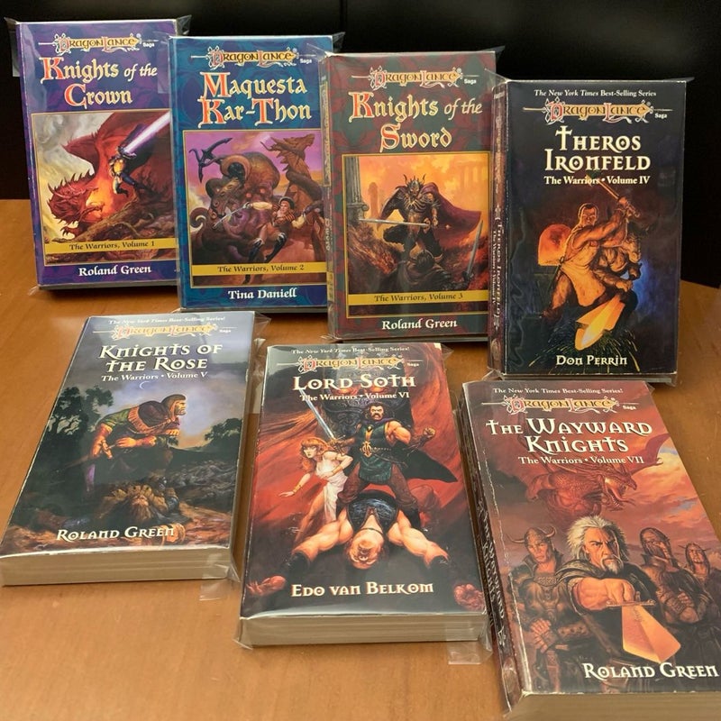 DragonLance: Complete Warriors Series 1-7 Set: Knights of the Crown, Maquesta Kar-Thon, Knights of the Sword, Theros Ironfeld, Knights of the Rose, Lord Soth, The Wayward Knights