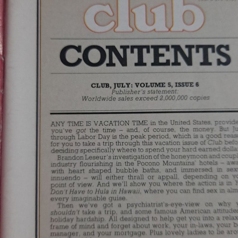 Club magazine vintage good condition adults only please