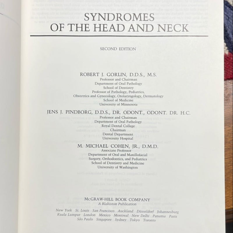 Syndromes of the Head and Neck (second edition)