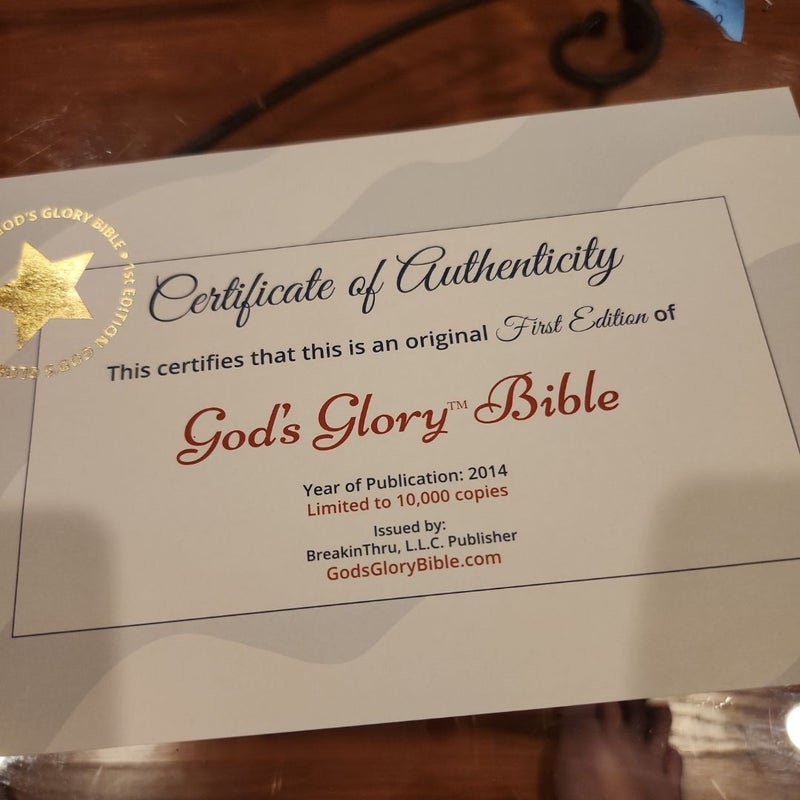 Gods Glory Bible First Edition COA NIB