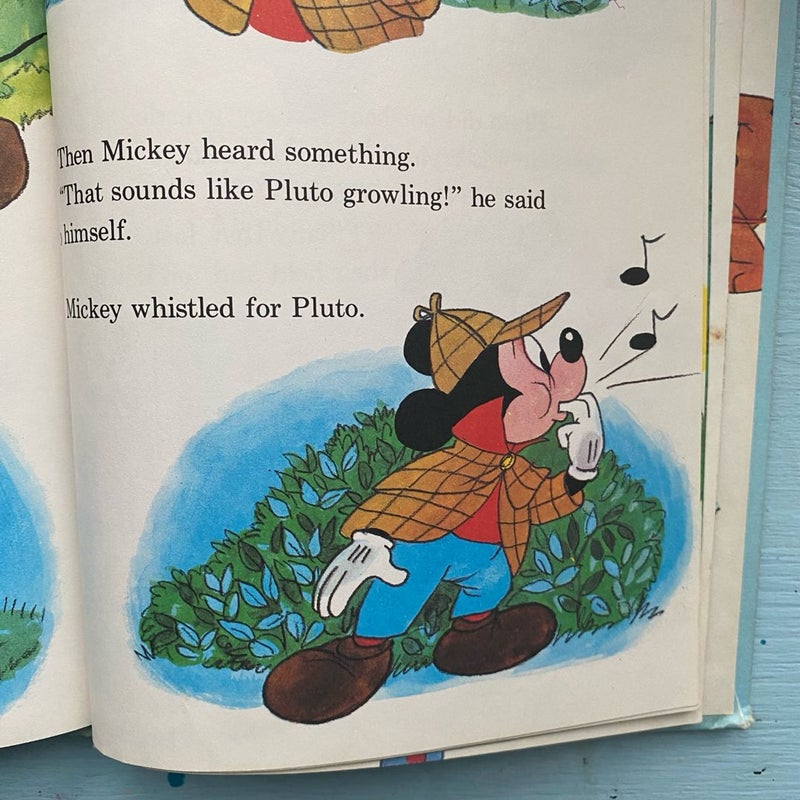 80s Vintage Disney Pluto the Detective Picture Book