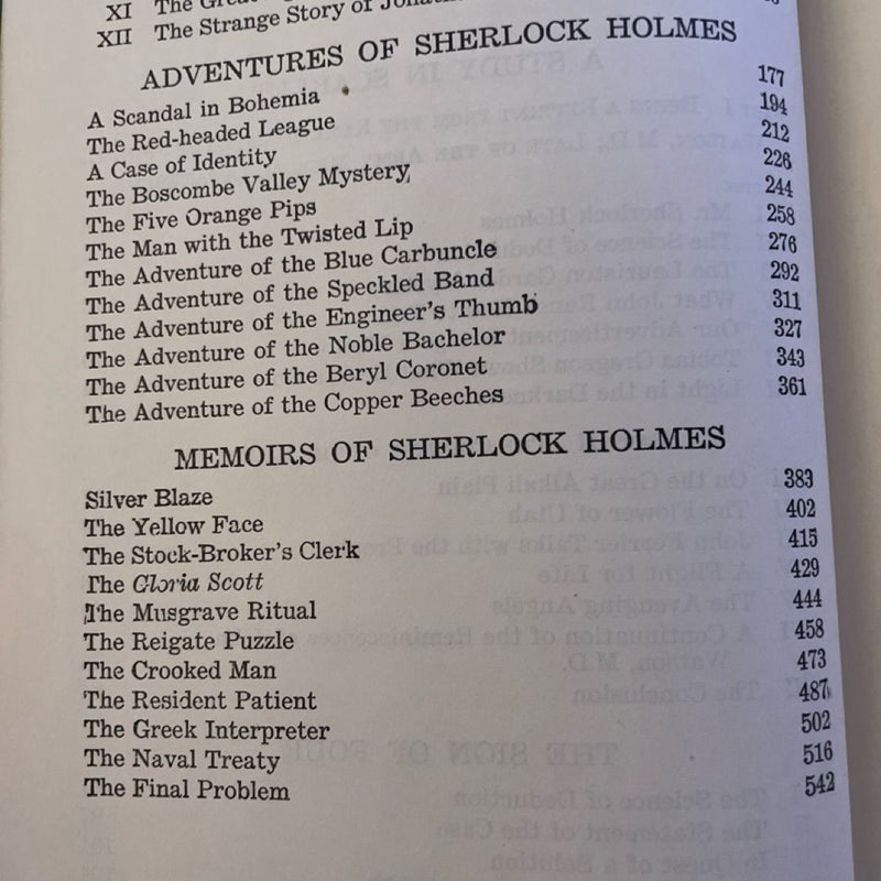 The Complete Sherlock Holmes Vol I - Doubleday 1953 Vintage Hardcover Classic