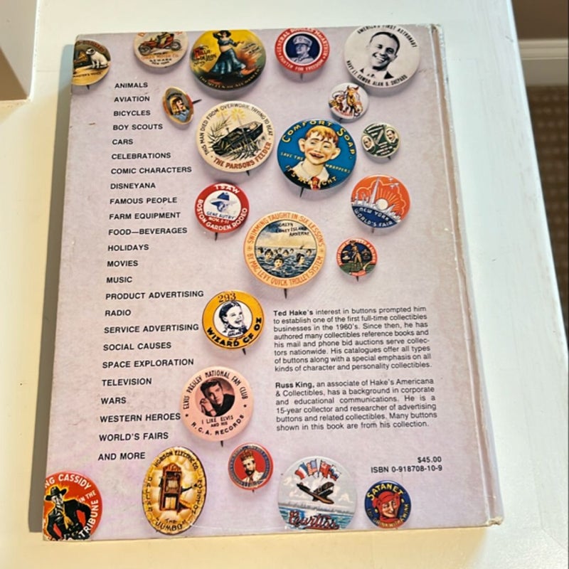 Collectible Pin-Back Buttons, 1896-1986