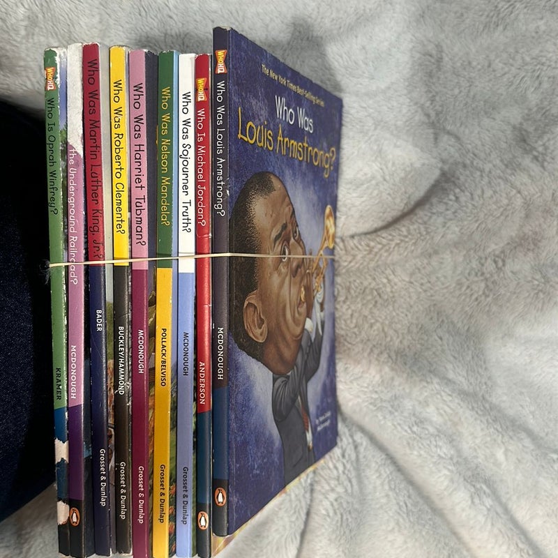 Lot of 9 Who Was Books. Black History 
