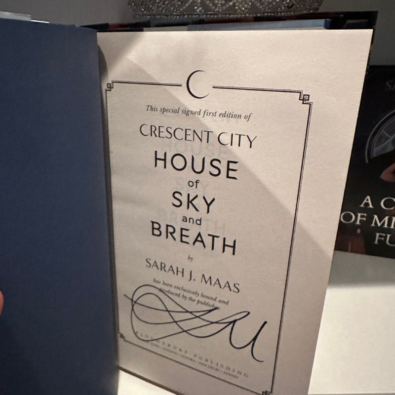 House of sky and breath SIGNED, house of earth and blood, and house of flame and shadow bundle 