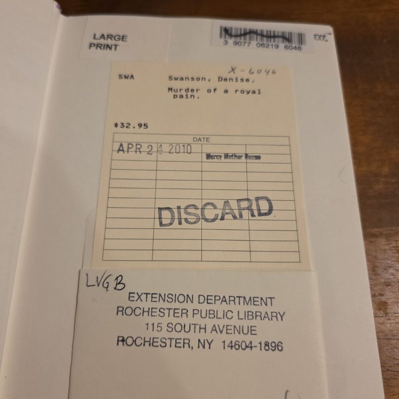 LARGE PRINT Murder of a Royal Pain, Scumble River 11 of 19 (EX-LIBRARY)