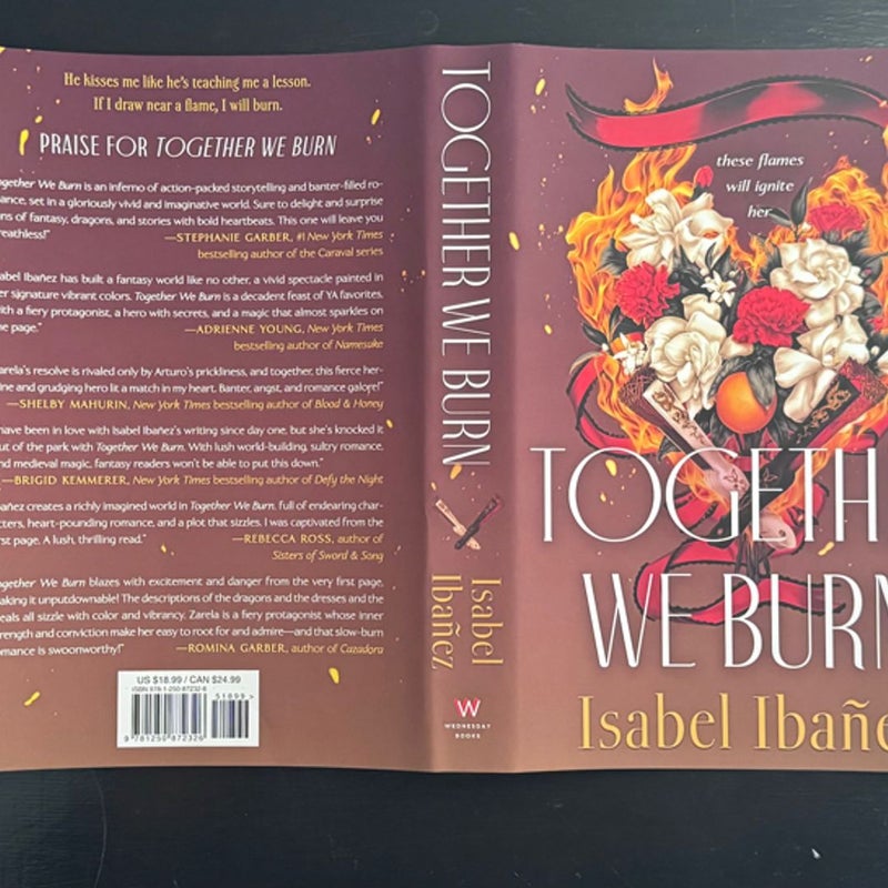 Together We Burn OwlCrate Exclusive Edition Book and Bookishi Book Box Exclusive Dusk Jacket 