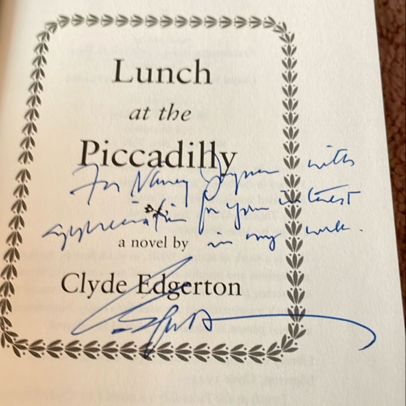 Signed - Lunch at the Piccadilly