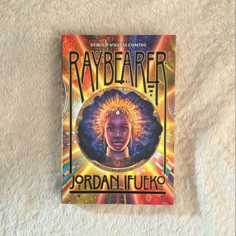 Raybearer (signed bookplate & pin)