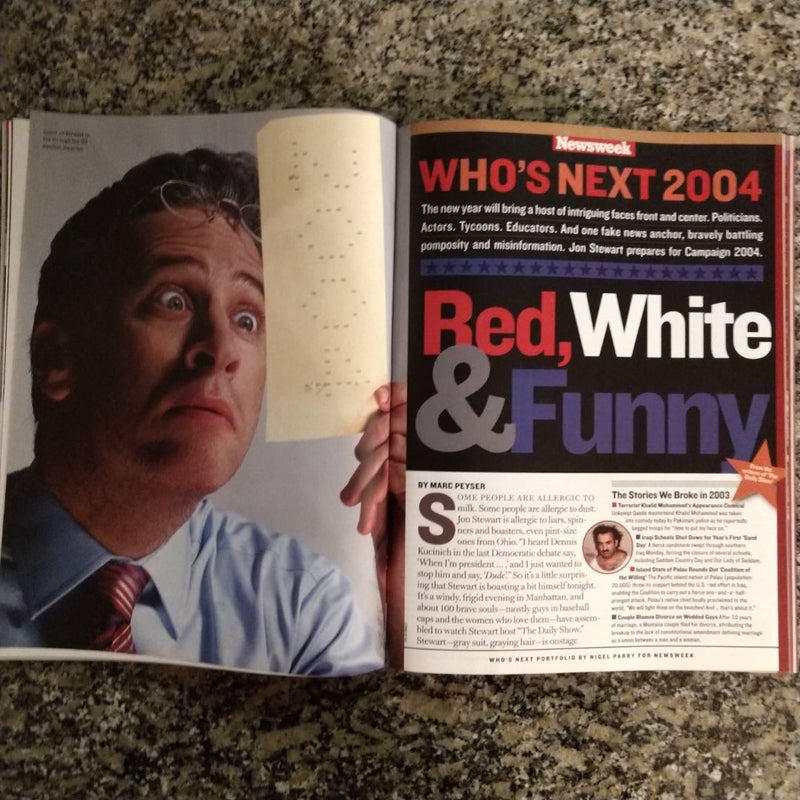 Newsweek cover story on The Daily Show with Jon Stewart (December 29, 2003)