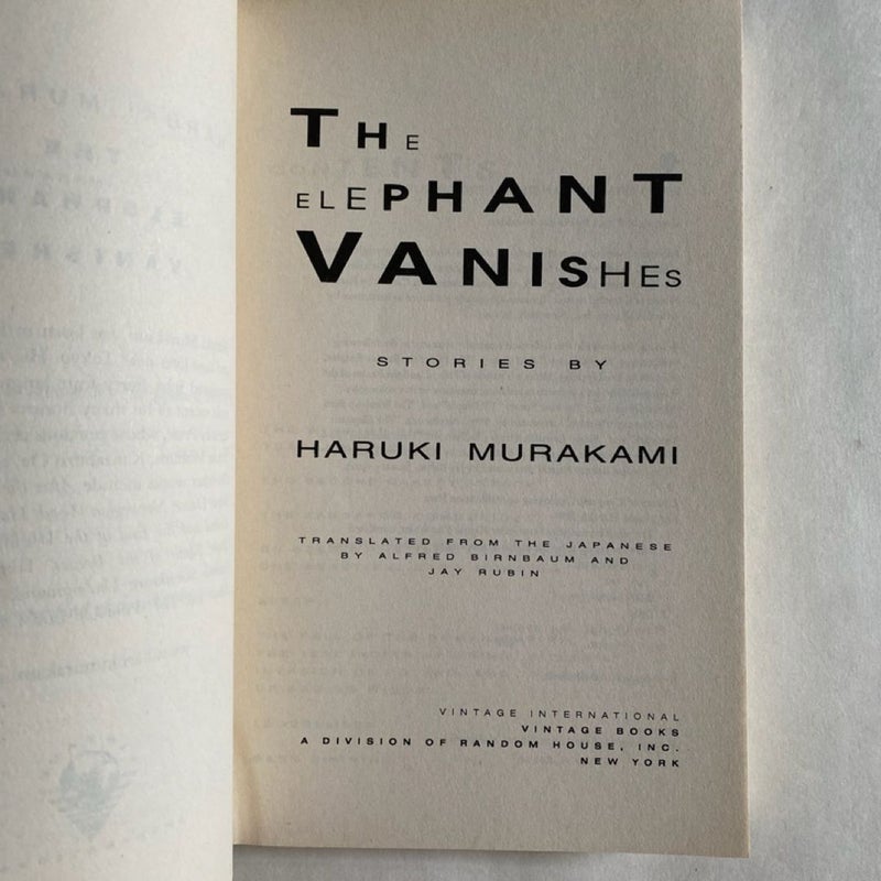 The Elephant Vanishes