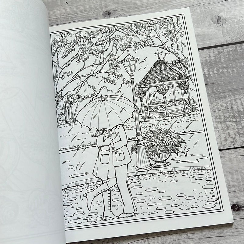 Creative Haven Romantic Country Scenes Coloring Book