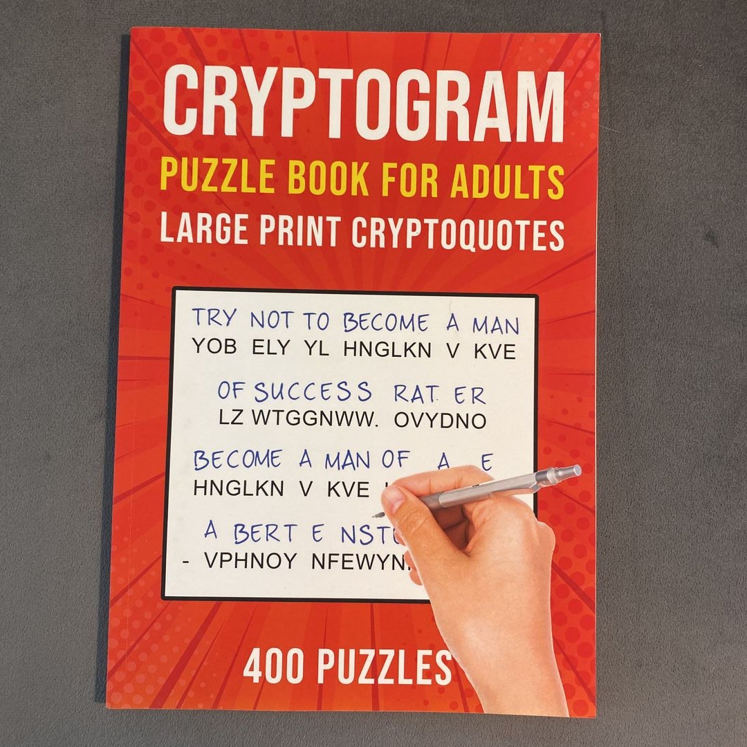 Cryptograms Puzzle Books for Adults by Puzzle King Publishing, Paperback