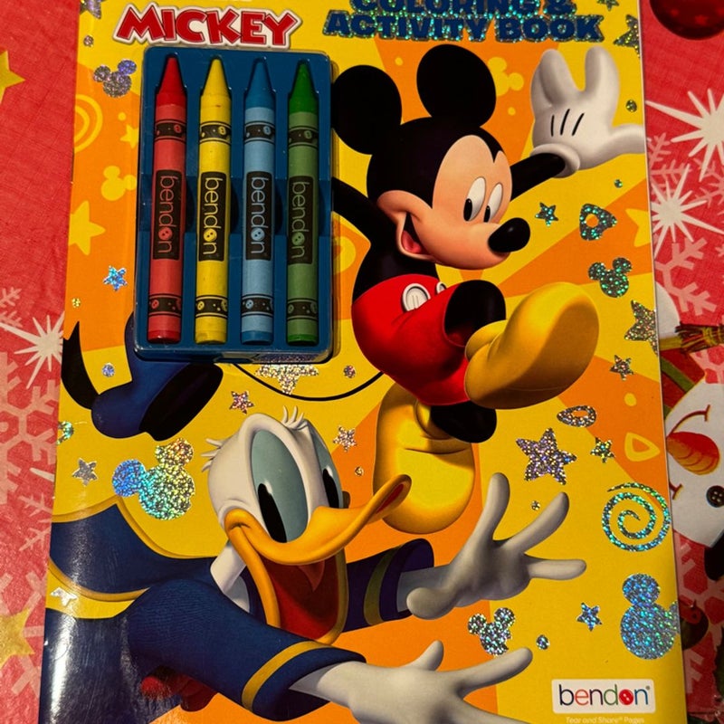 Mickey Mouse Coloring & Activity Book with Crayons