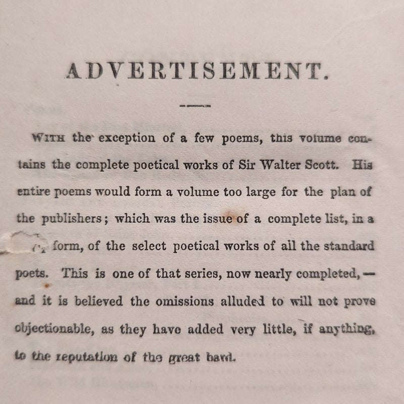 The Poetical Works of Sir Walter Scott