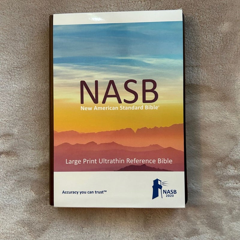 NASB 2020 Large Print Ultrathin Reference Bible, Leathertex, Brown