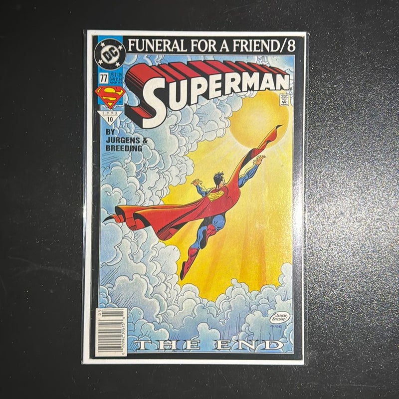 Superman # 77 Mar 1993 10 Funeral for a friend/8 The End DC Comics