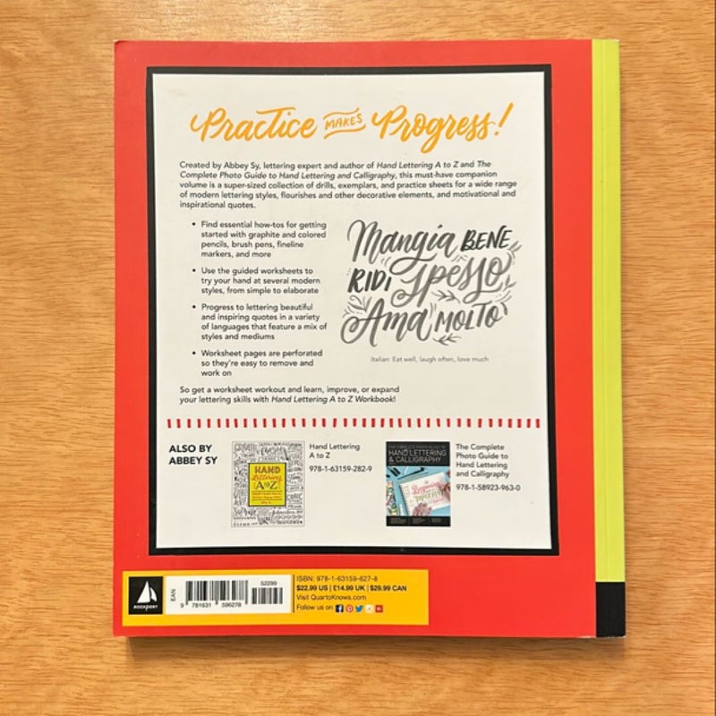 Hand Lettering a to Z Workbook by Abbey Sy