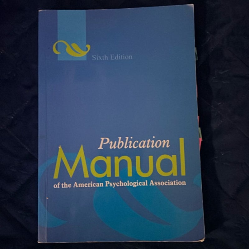 Publication Manual of the American Psychological Association