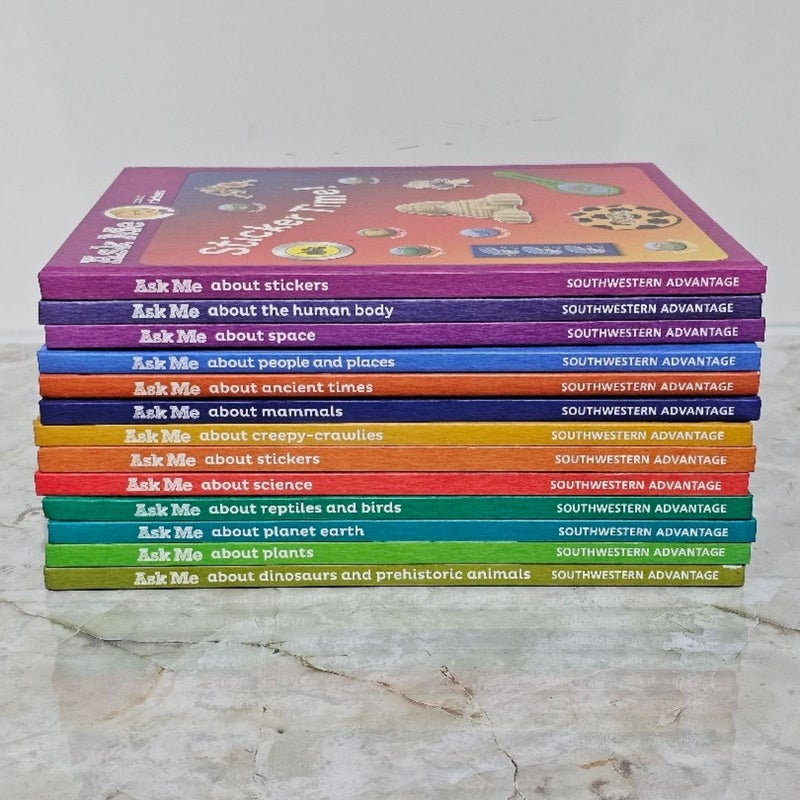 Set Of 13 Ask Me About Books Southwestern Advantage Hardcover HC Homeschool Lot