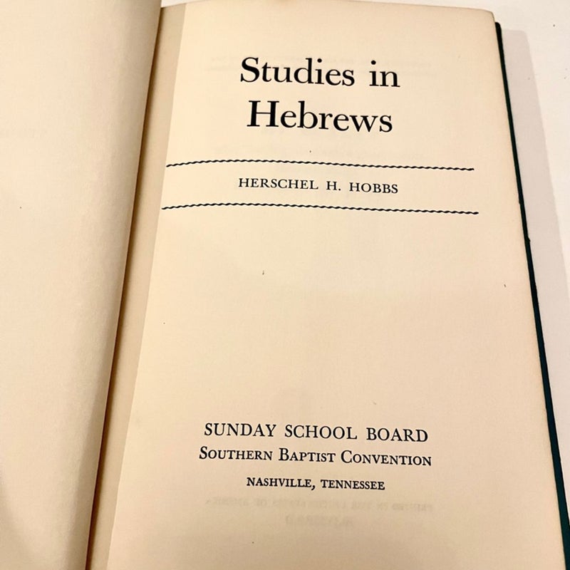 Studies In Hebrews